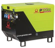 Pramac P12000 - 13.9 kVA / 11.1kW Super silenced Honda powered petrol generator. 415v Three phase electric Start AVR